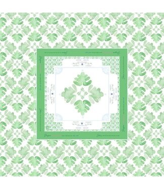 Sage Fresco Instructional Green Tablecloth-Omm X Brooke Wright