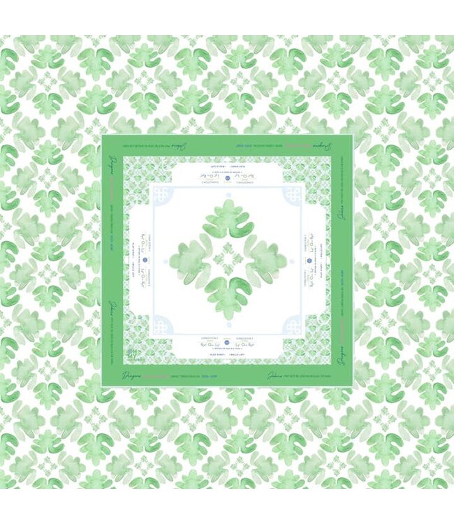 Sage Fresco Instructional Green Tablecloth-Omm X Brooke Wright