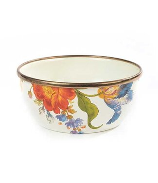 MACKENZIE CHILDS Flower Market Pinch Bowl- White