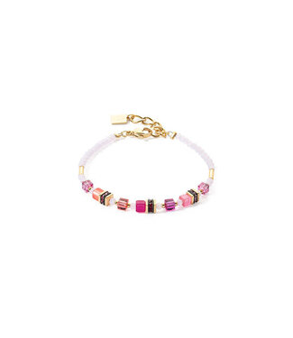 COEUR DE LION Mini Cubes White & Magenta Bracelet