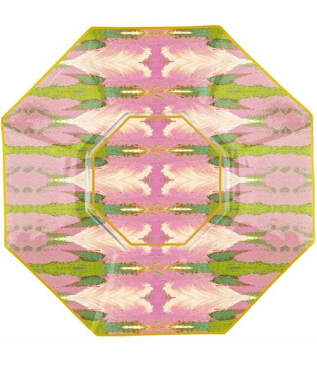 5" Octagonal Decoupage Glass Plate