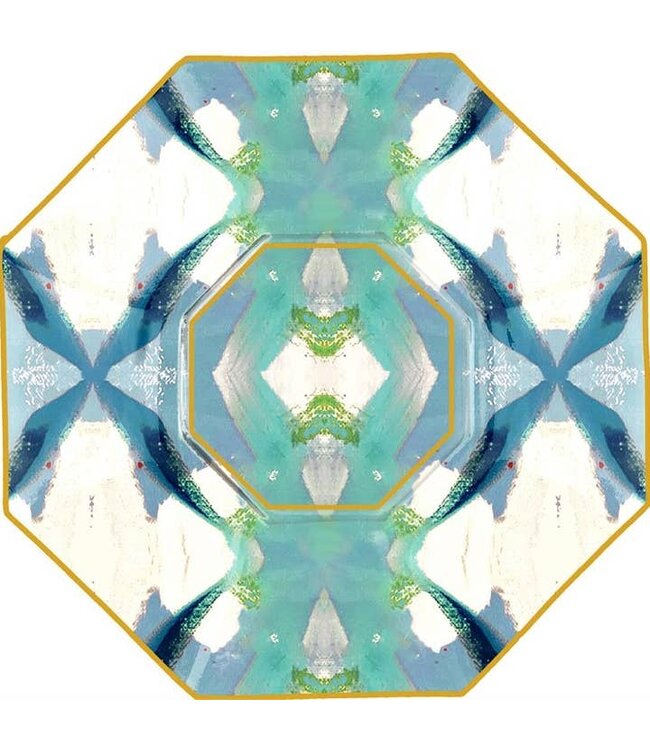 5" Octagonal Decoupage Glass Plate