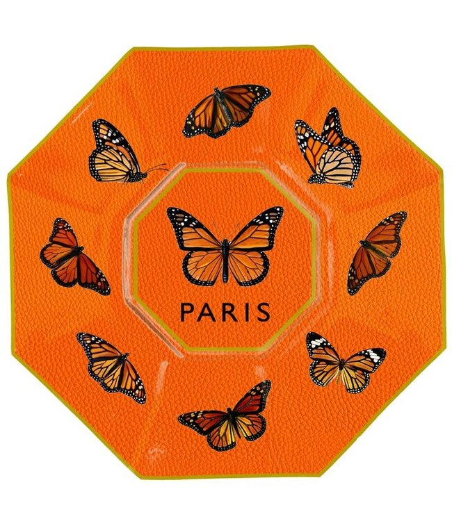 5" Octagonal Decoupage Glass Plate