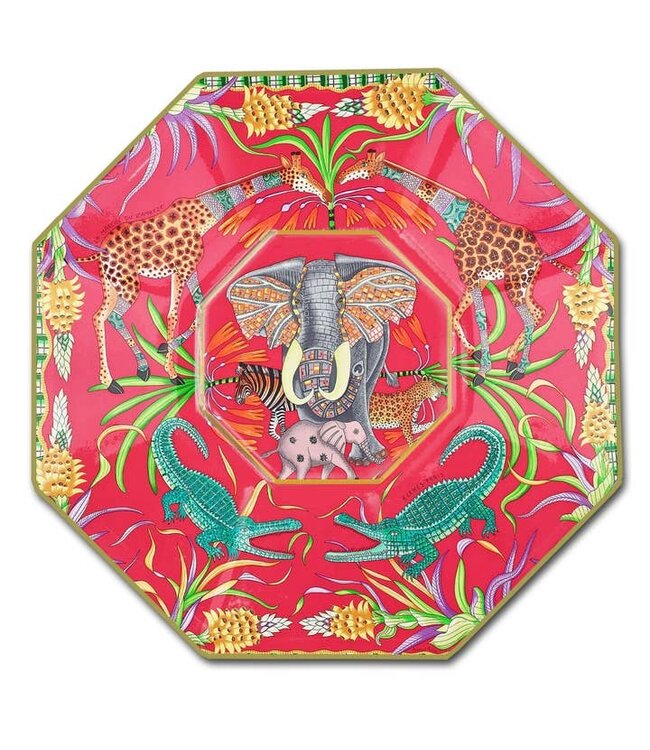 5" Octagonal Decoupage Glass Plate