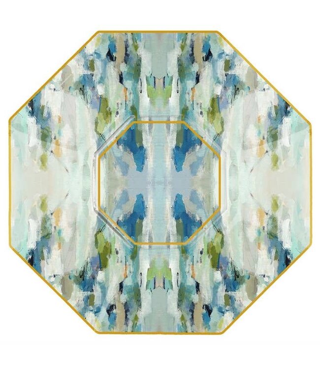 5" Octagonal Decoupage Glass Plate