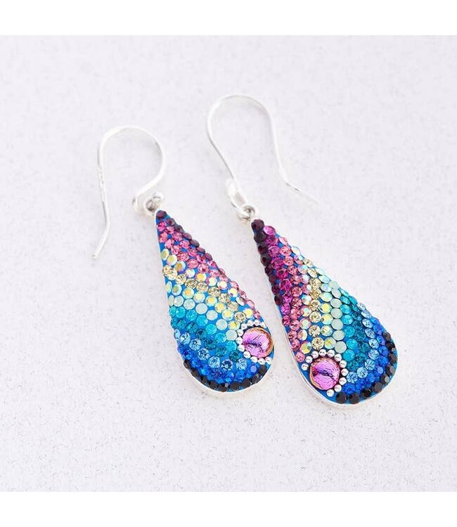 MOSAICO JEWELRY Long Teardrop Mosaic Earrings