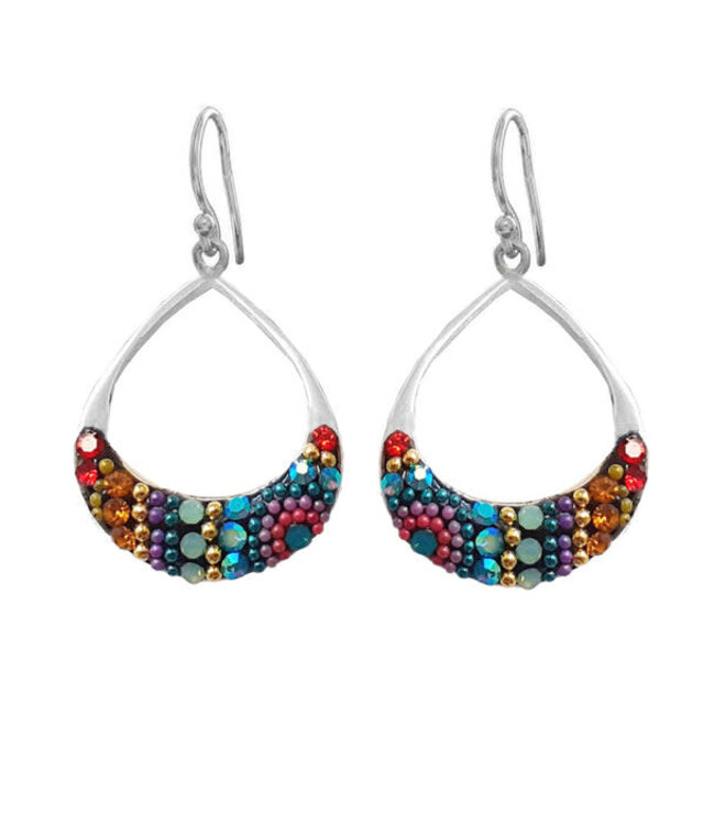 MOSAICO JEWELRY Small Open Hoop Drop Earrings