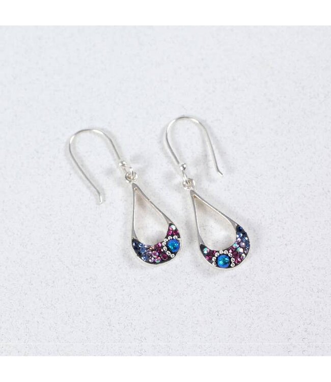 MOSAICO JEWELRY Petite Long Drop Hoop Earrings