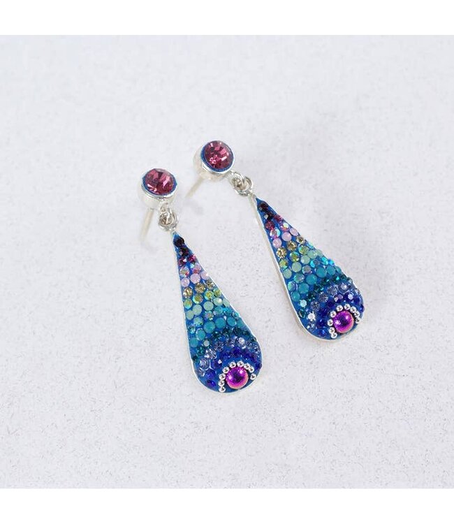 MOSAICO JEWELRY Royal Long Drop Stud Earrings