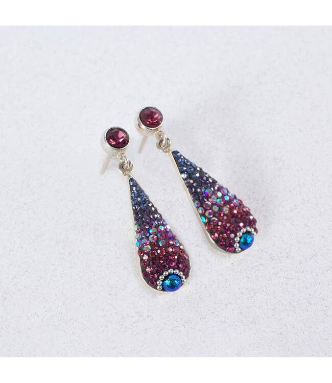 MOSAICO JEWELRY Royal Long Drop Stud Earrings