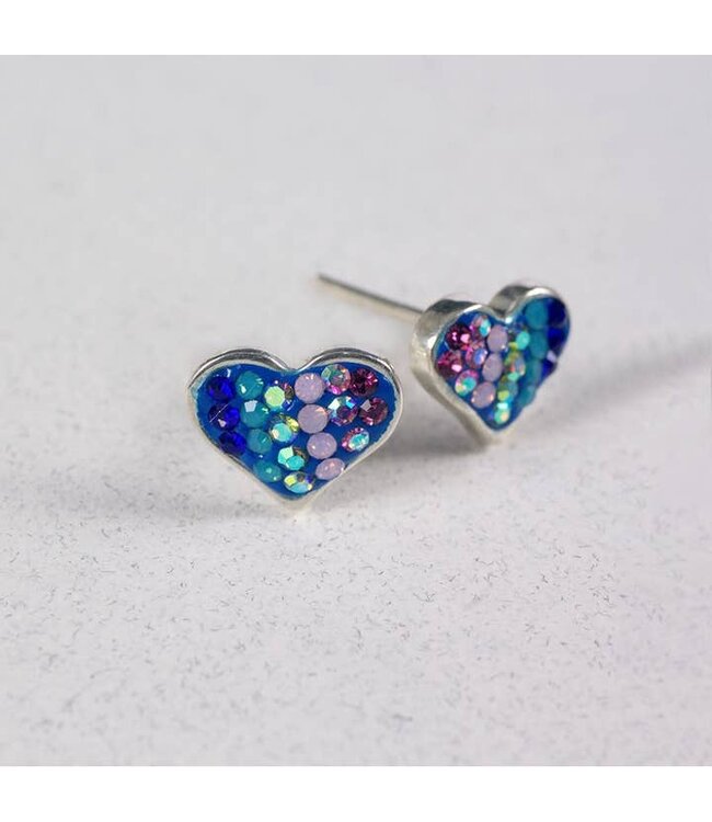 MOSAICO JEWELRY Heart Post Earrings