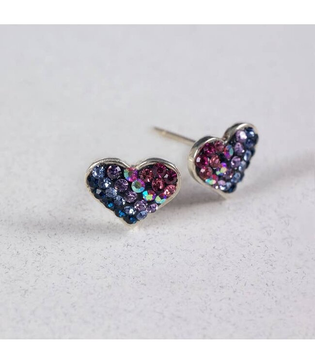 MOSAICO JEWELRY Heart Post Earrings