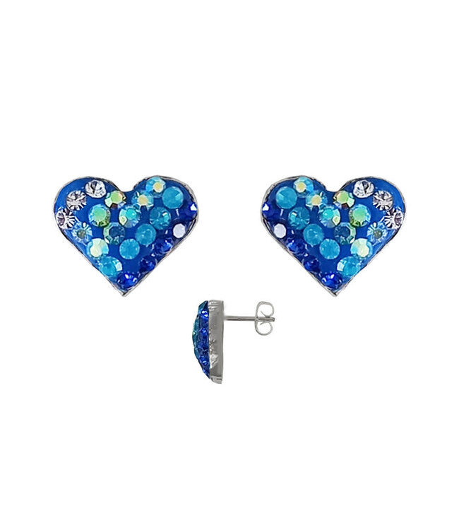 MOSAICO JEWELRY Heart Post Earrings