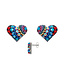 MOSAICO JEWELRY Heart Post Earrings