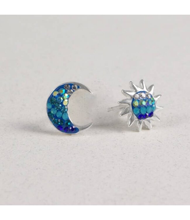 MOSAICO JEWELRY Moon - Sun Stud Earrings