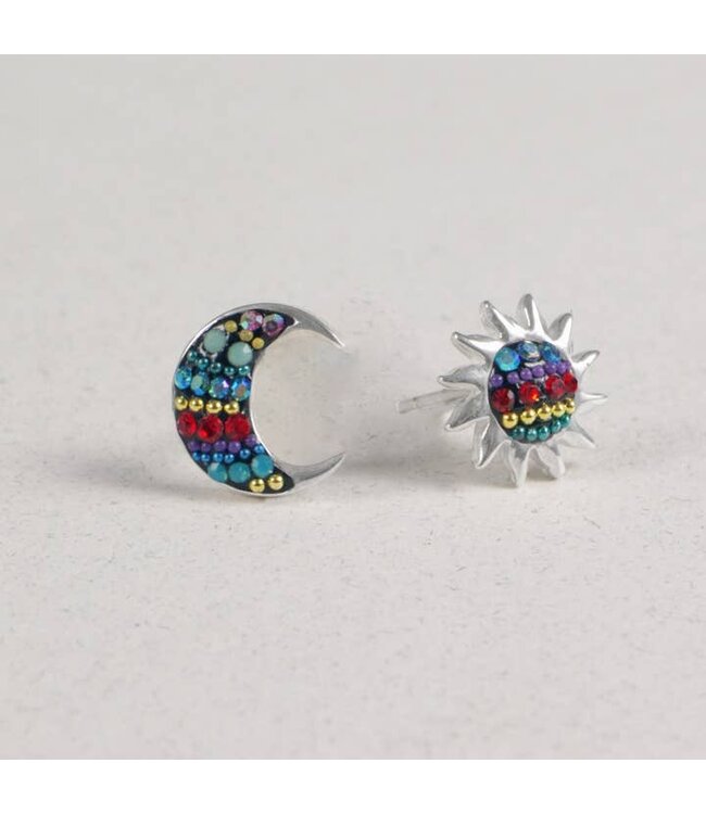 MOSAICO JEWELRY Moon - Sun Stud Earrings