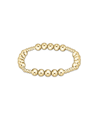 ENEWTON Classic Blissful Pattern 3mm Bead Bracelet - 6mm Gold