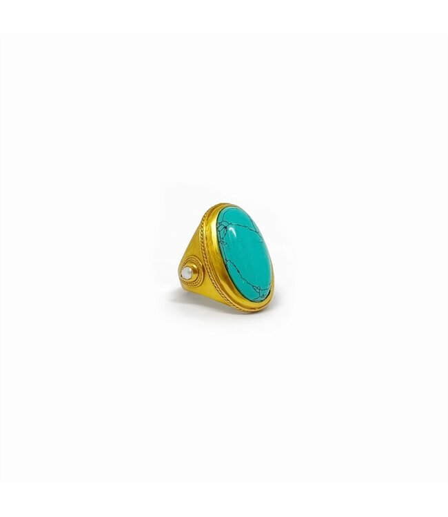 JULIE VOS Cannes Statement Ring Gold