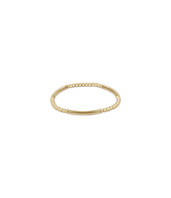 ENEWTON Bliss Bar Gold Pattern 3mm Bead Bracelet - Gold