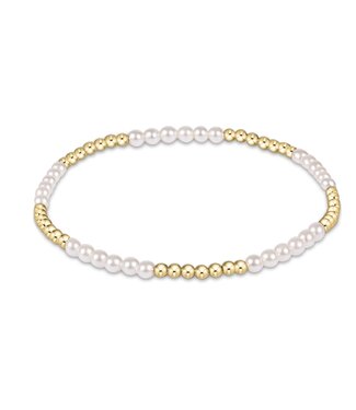 ENEWTON Classic Blissful Pattern 2.5mm Bead Bracelet - 3mm Pearl