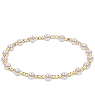 ENEWTON Classic Sincerity Pattern 4MM Bead Bracelet - Pearl