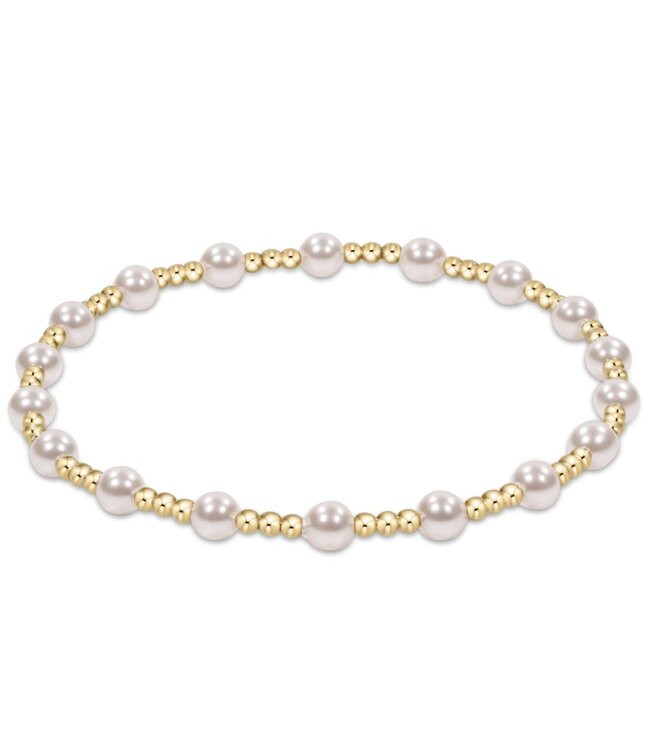 ENEWTON Classic Sincerity Pattern 4MM Bead Bracelet - Pearl