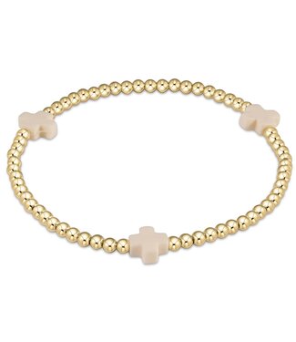 ENEWTON Enewton Extends - Signature Cross Gold Pattern 3MM Bead Bracelet