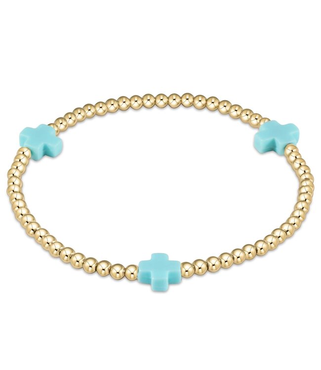 ENEWTON Enewton Extends - Signature Cross Gold Pattern 3MM Bead Bracelet