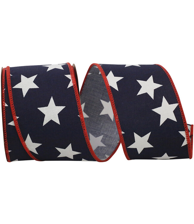 Large Stars Wired Edge Navy/Red