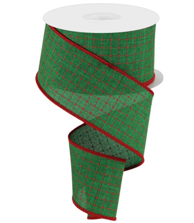 2.5"X10yd Raised Stitched Squares/Royal Ribbon