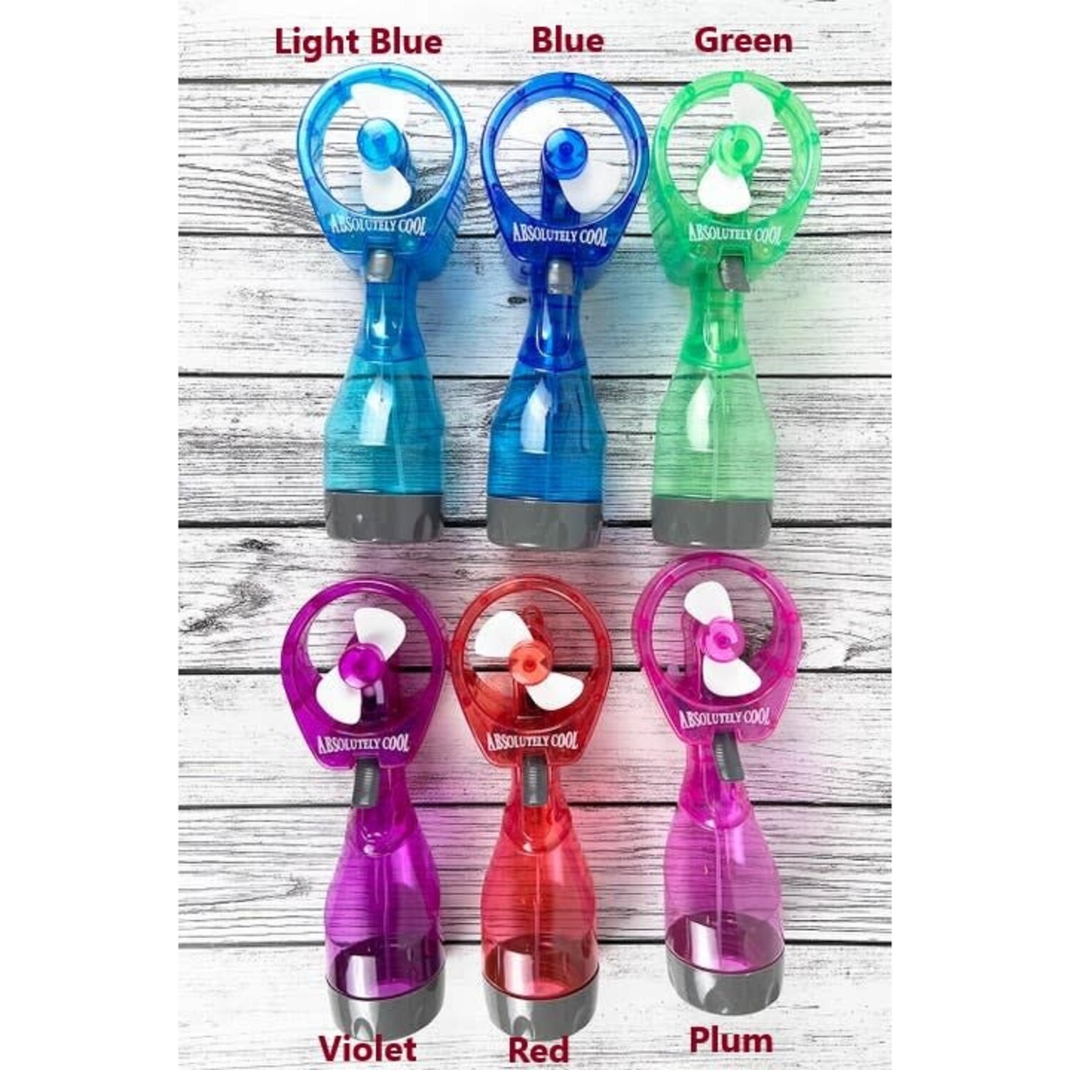 Portable Water Bottle Mister Spray Fan Amber Marie and Company