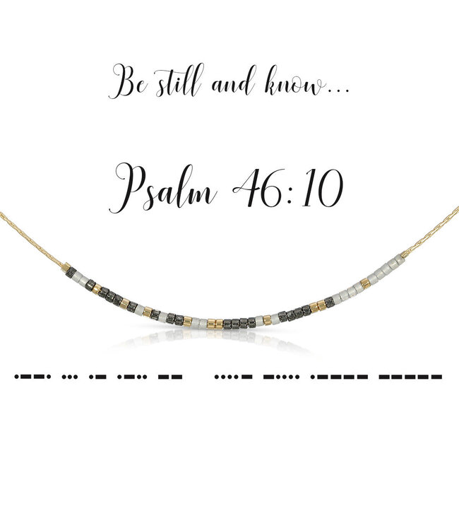 DOT & DASH Psalm 46:10 Necklace