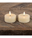 Oversized 3D Flame Cream Tealight Candles - Sold as Set