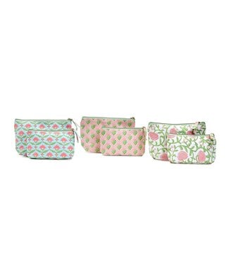 Floral Block Print Multipurpose Pouches