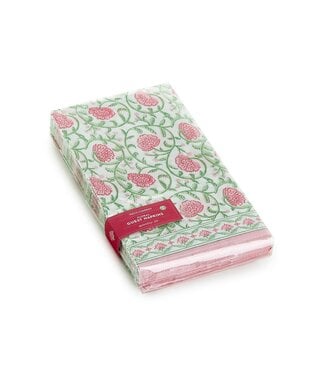 Floral Block Print 3-Ply Paper Dinner Napkin / Guest Towel