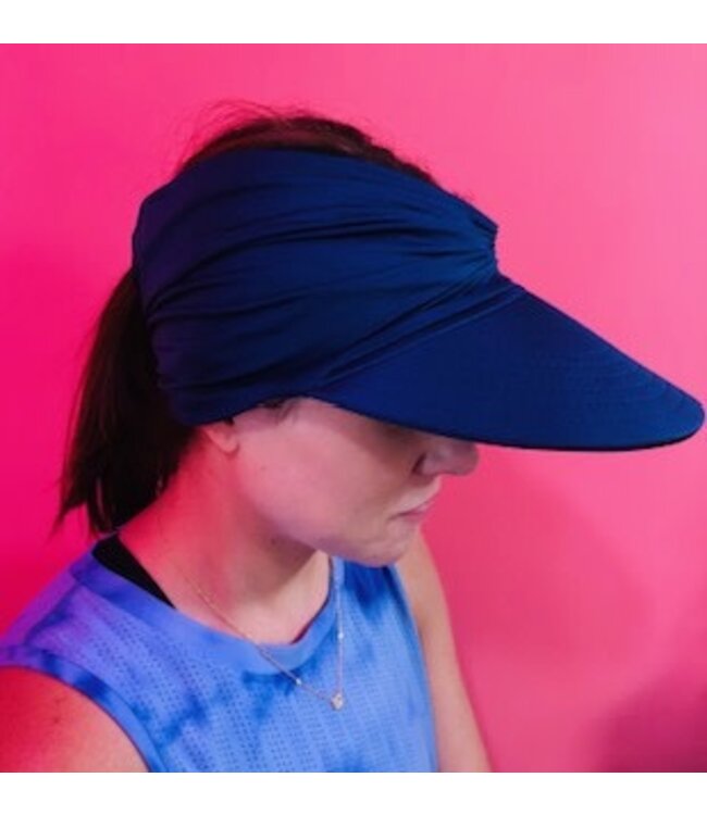 Women's Ruched Stretchy Headband Sun Visor Hat