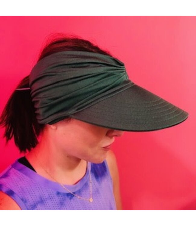 Women's Ruched Stretchy Headband Sun Visor Hat