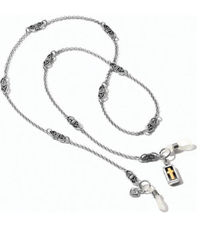 BRIGHTON Eternity Cross Sunglass Chain Holder Silver - Gold