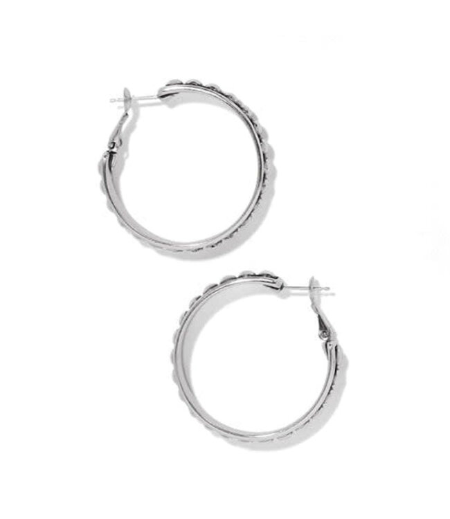 BRIGHTON Pretty Tough Stud Large Leverback Hoop Earrings