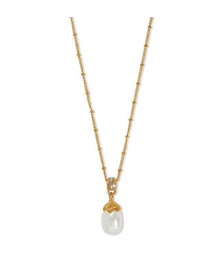 BRIGHTON Everbloom Pearl Drop Necklace Gold
