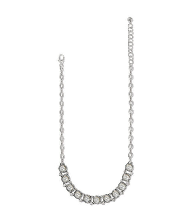 BRIGHTON Sea Gem Collar Necklace - Silver/Pearl