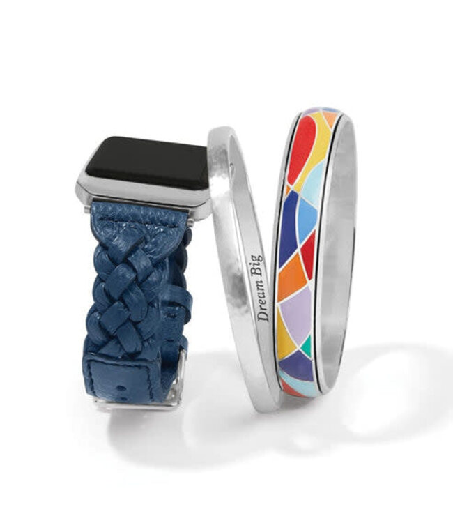 BRIGHTON Sutton Braided Leather Watch Band