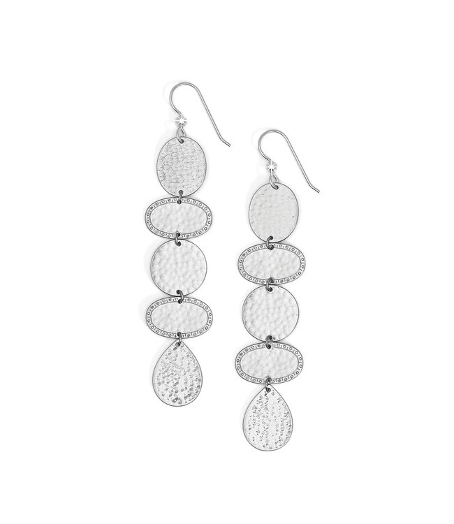 BRIGHTON Palm Canyon Long French Wire Earrings Silver