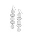BRIGHTON Palm Canyon Long French Wire Earrings Silver
