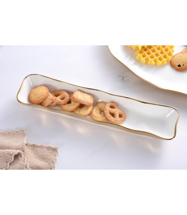 PAMPA BAY Cracker Tray Curvy  White Gold