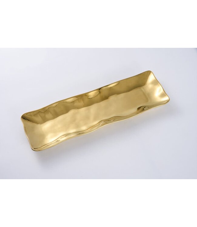 PAMPA BAY Gold Rectangular Serving Piece