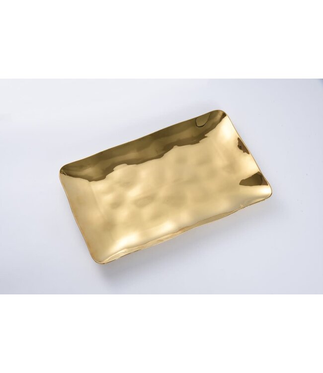 PAMPA BAY Gold Rectangular Platter