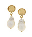 SUSAN SHAW Baroque Pearl Post Earrings