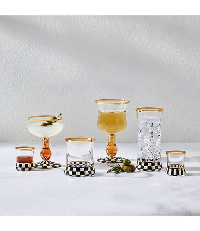 MACKENZIE CHILDS Courtly Check Glass