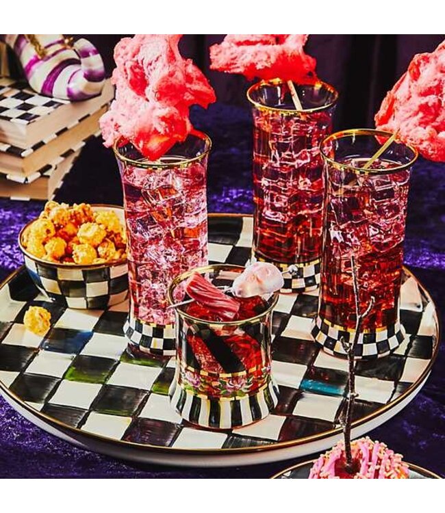 MACKENZIE CHILDS Courtly Check Glass